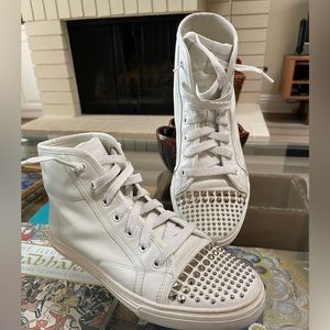 GUCCI White Studded High Tops